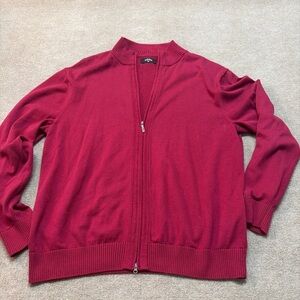 Callaway Full Zip Knit Sweater Jacket Men’s XL Burgundy Maroon Golf Layer 0371